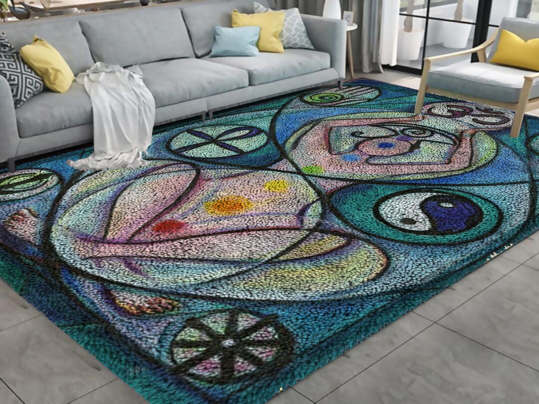 Vintage Bernat Latch Hook Kit / Toilet Seat Lid Latch Hook Kit /vintage