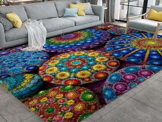 Latch Hook Kits for Adults, Color Printed DIY Rug Crafts Arts Carpet for  Home De