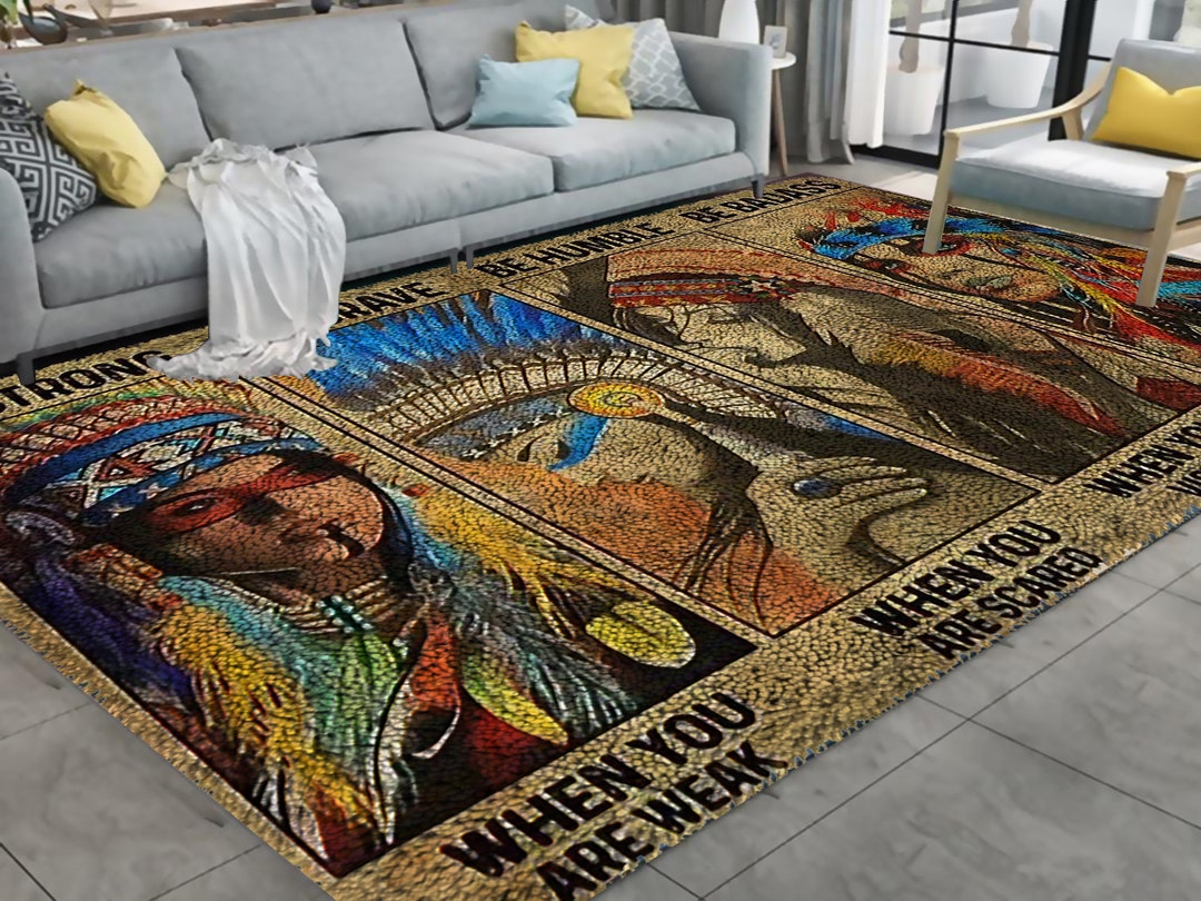 Native American Latch Hook Kits, Large Latch Hook Rug Kit for Adults