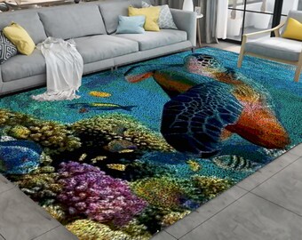 Peacock Pattern Lock Hook Carpet Home Decoration Painting Carpet  Adult/child Handmade Kit 