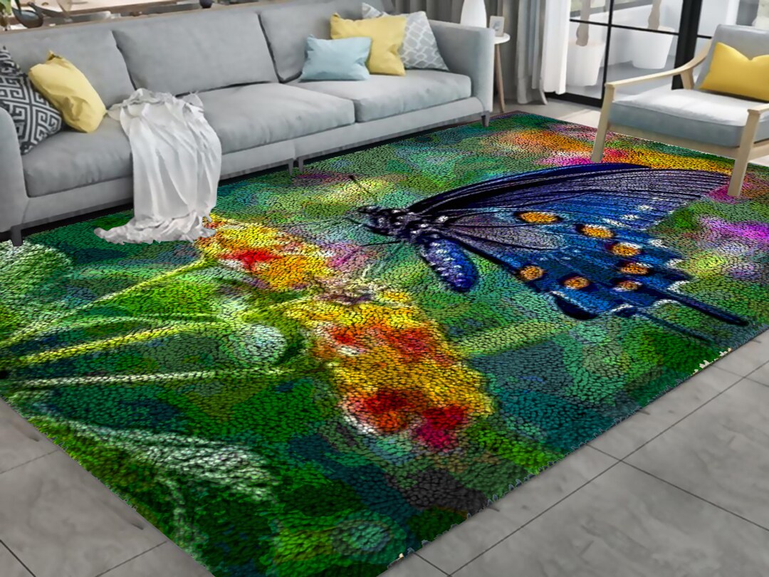 Butterfly Latch Hook Kits Large Latch Hook Rug Kit for Adults Etsy