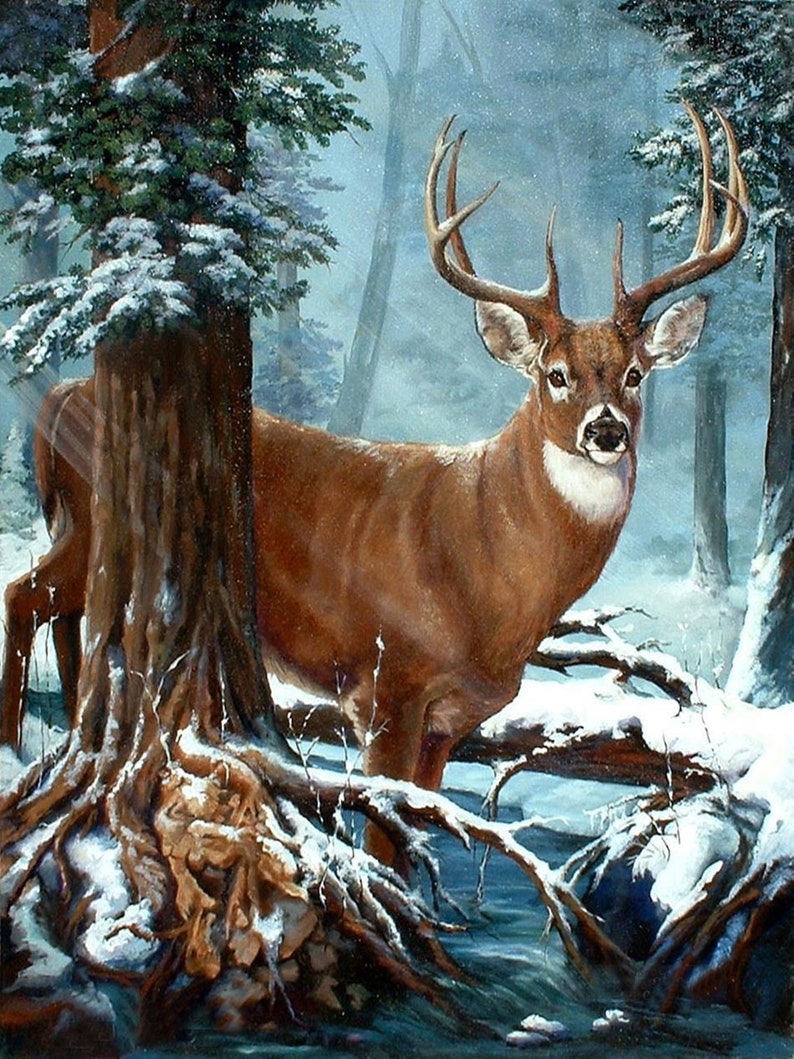 New Arrived Complete Deer 5D Diamond Painting Landscape - Etsy