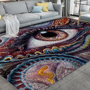 Magic eye Latch Hook Kits, Large Latch Hook Rug Kit for Adults Latch Hook Kits with Printed Canvas Christmas  Decoration