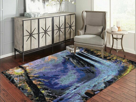 Tapestry Landscape Waterfall Latch Hook Rugs Kits for Adults 