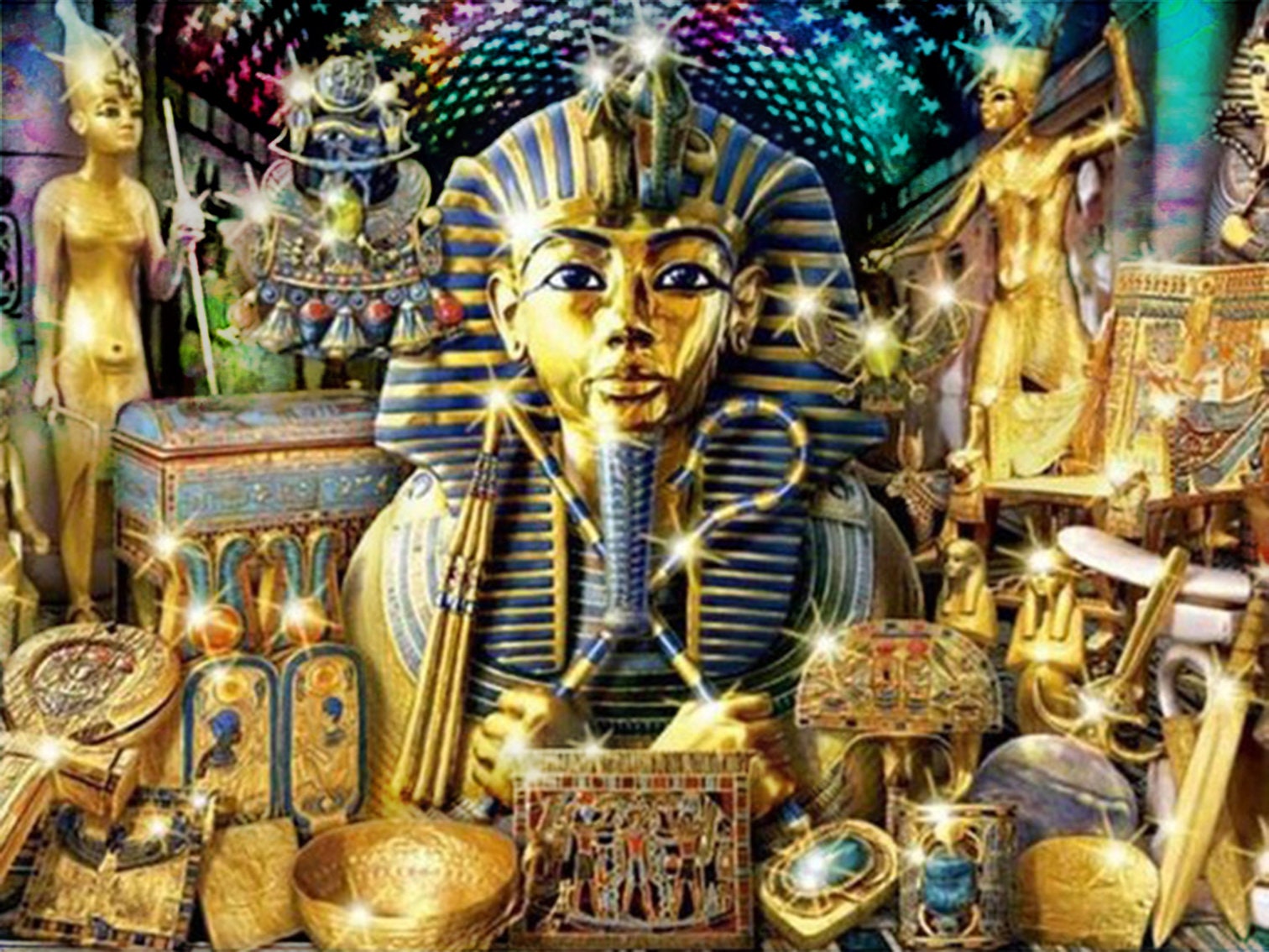 Egypt Pharaoh Hook Kits, Large Latch Hook Rug Kit for Adults Latch Hook  Kits With Printed Canvas Christmas Decoration 