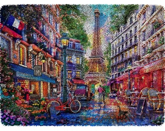 Paris Street Gestickte Teppich Art Karabinerhaken Kit