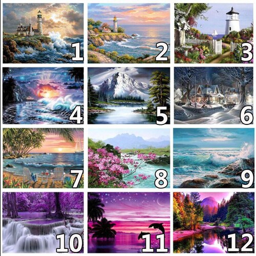 Full Square/round Diamond Painting Winter 5D DIY Diamond - Etsy