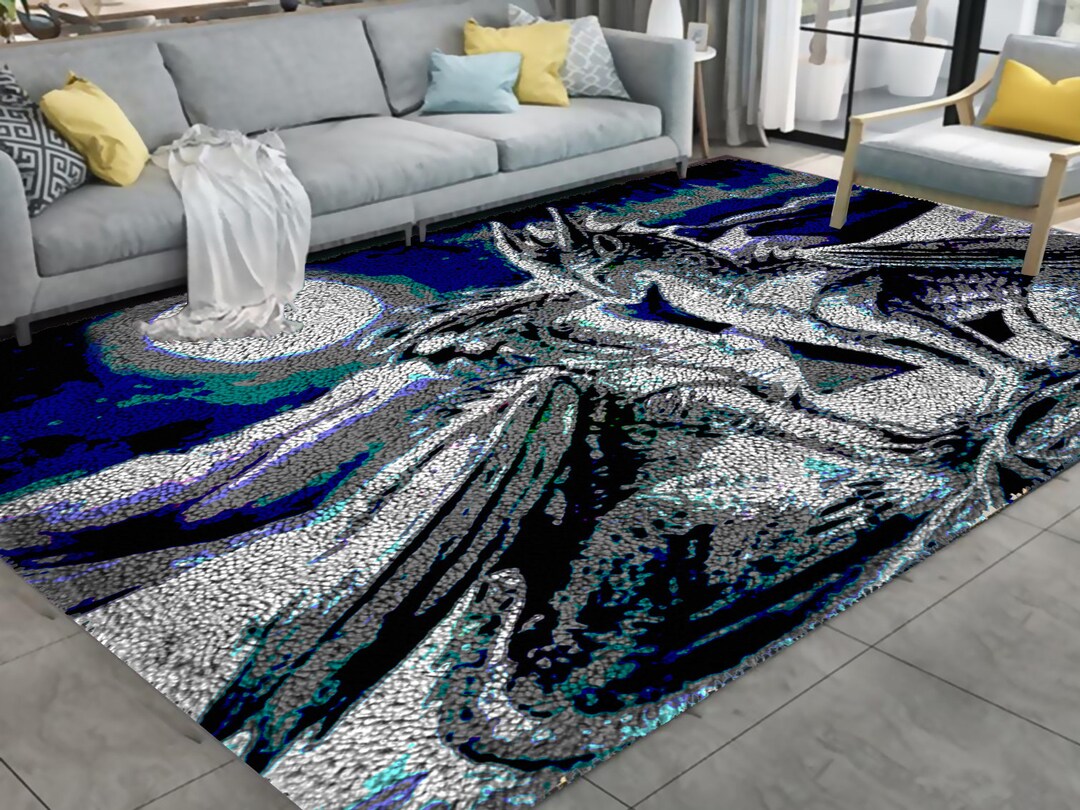 White Dragon Latch Hook Kits, Large Latch Hook Rug Kit for Adults Latch