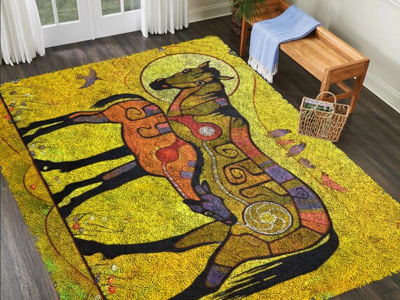 Tapestry Latch Hook Rugs Kits for Adults with Pattern Cat Printed