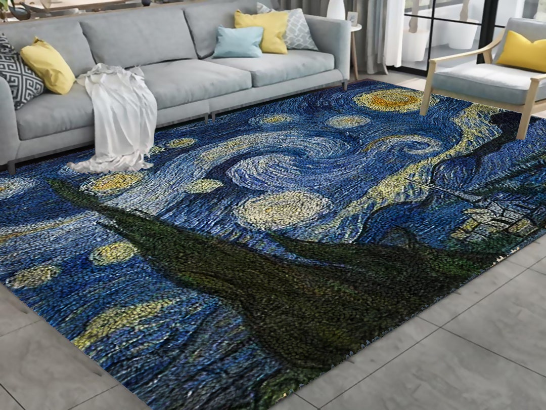 Starry Sky Latch Hook Kits, Large Latch Hook Rug Kit for Adults Latch