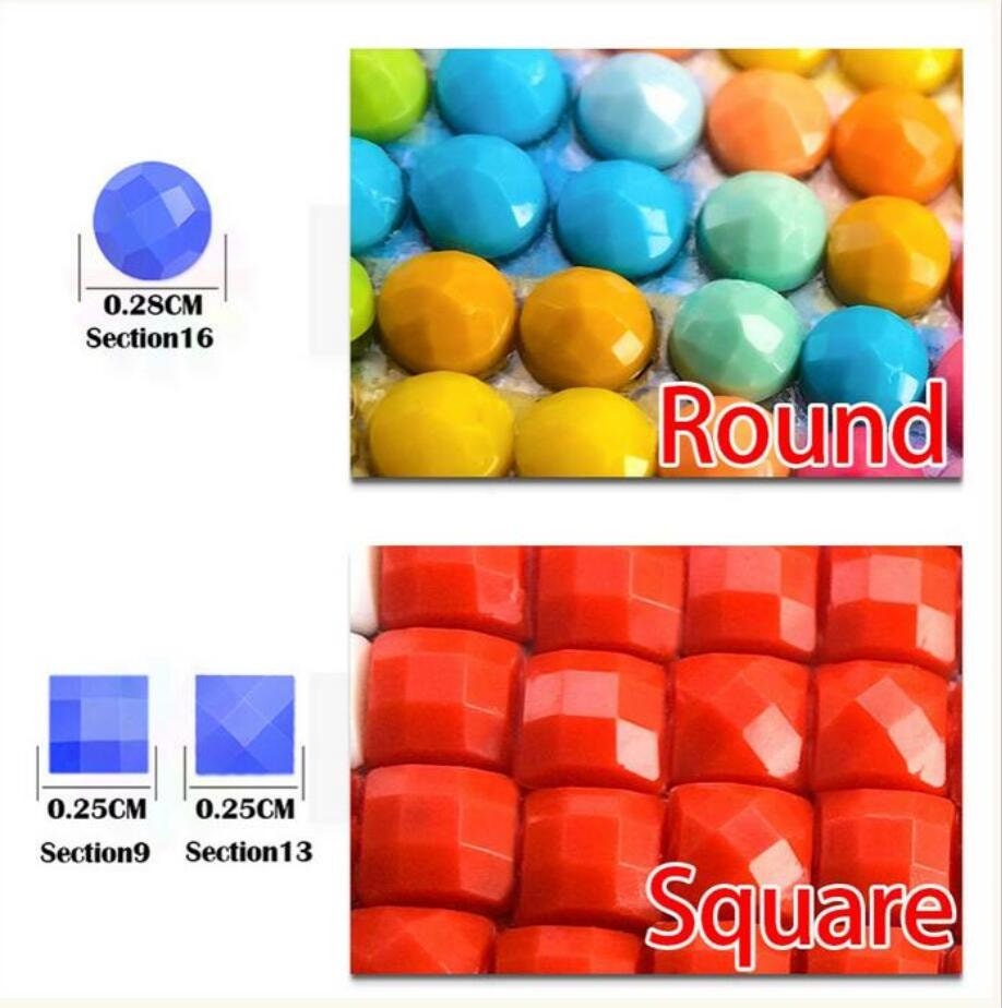 5D DIY Full Drill Square Round Diamond Painting Kitstreet 