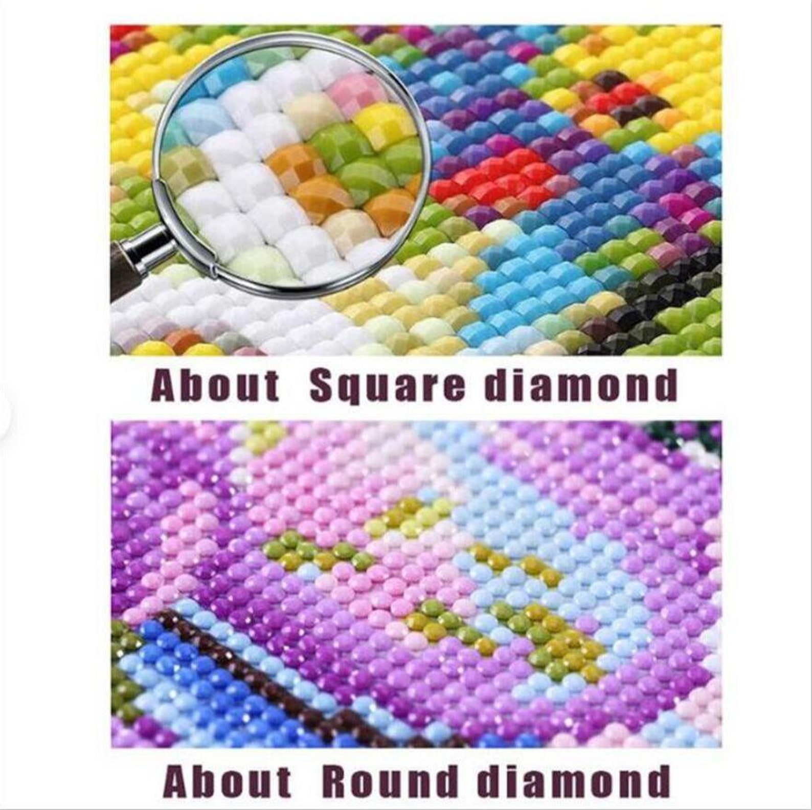 5D Square Round Diamond Painting children Swinging Under Etsy