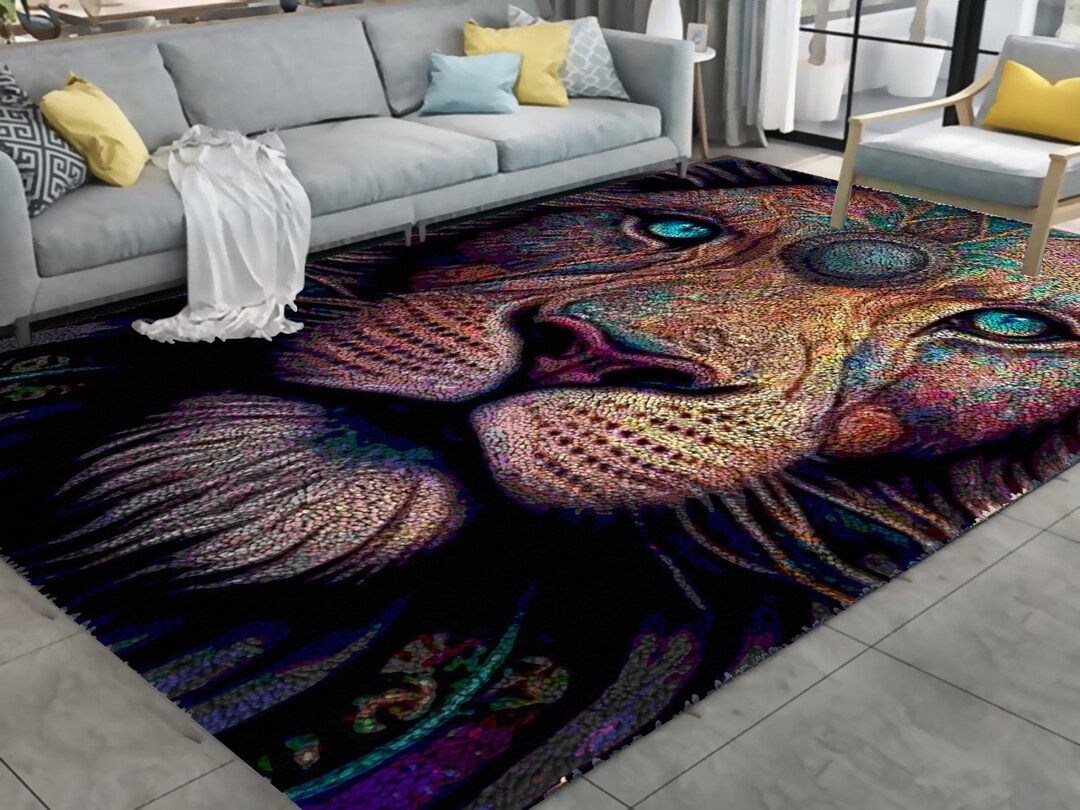 Lion Latch Hook Kits Large Latch Hook Rug Kit for Adults Etsy