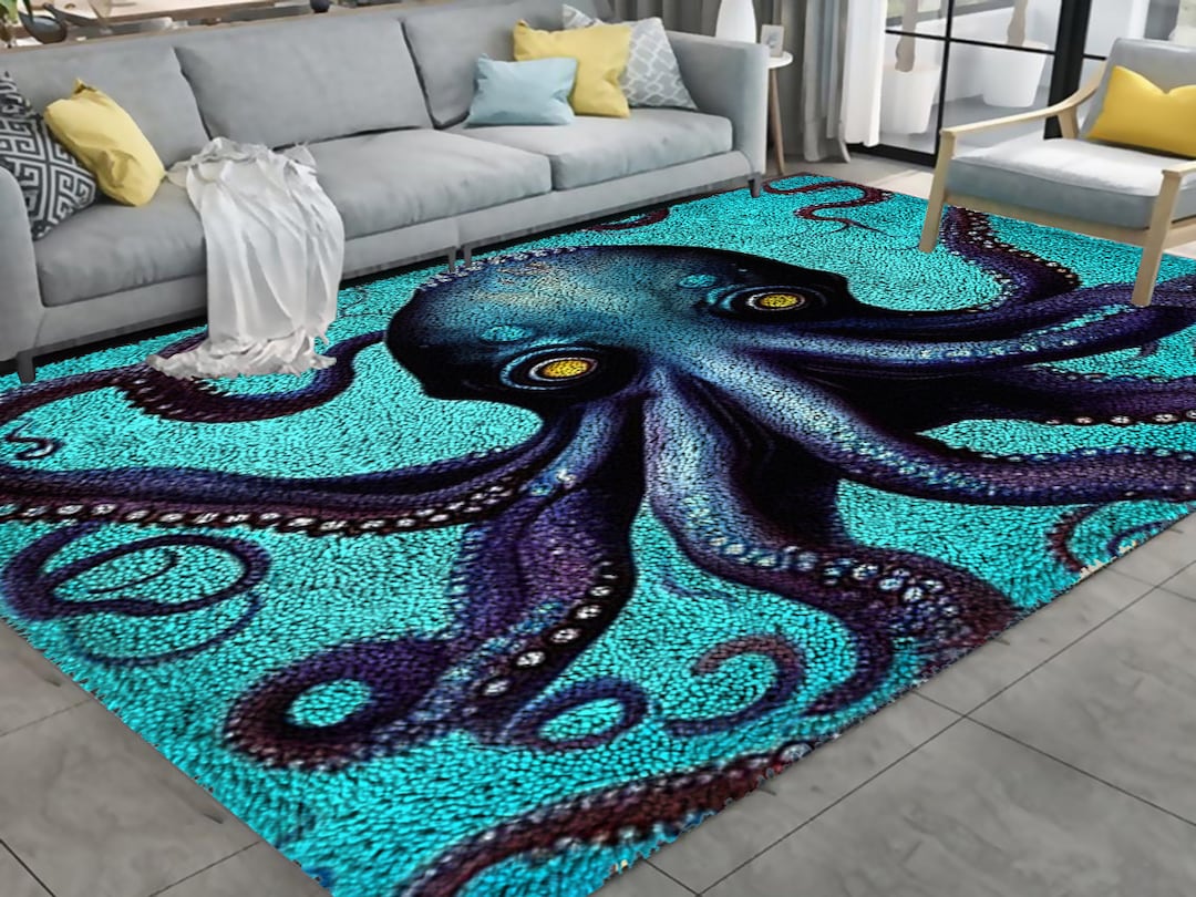 Octopus Latch Hook Kits, Large Latch Hook Rug Kit for Adults Latch Hook