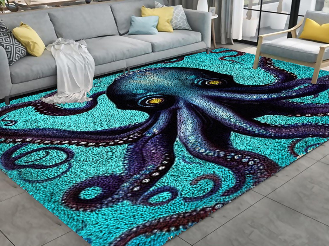 Octopus Latch Hook Kits Large Latch Hook Rug Kit for Adults Etsy