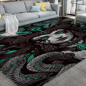 Nine headed Dragon 3D DIY Latch Hook Kits Rug Embroidery Carpet Set Needlework with Crochet Needlework Crafts Shaggy Latch Kits