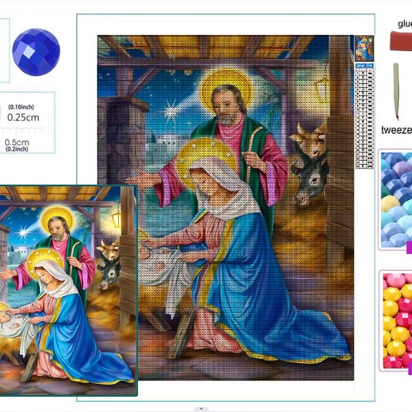 Nativity Diamond Painting Etsy