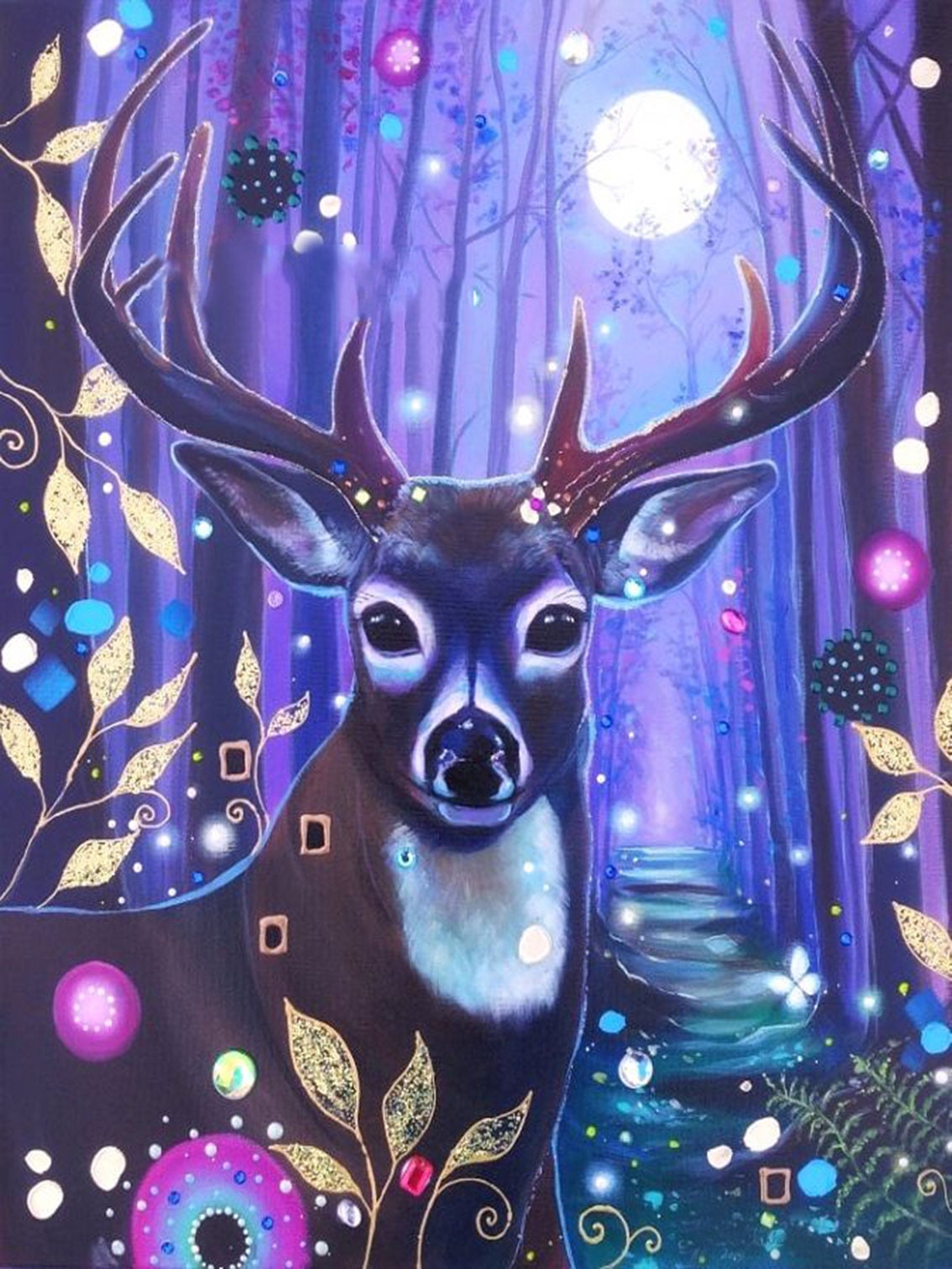 New Arrived Complete Deer 5D Diamond Painting Landscape Etsy