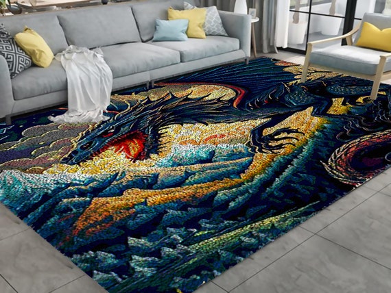  kingsea Latch Hook Kits for Adults, Color Printed Rug