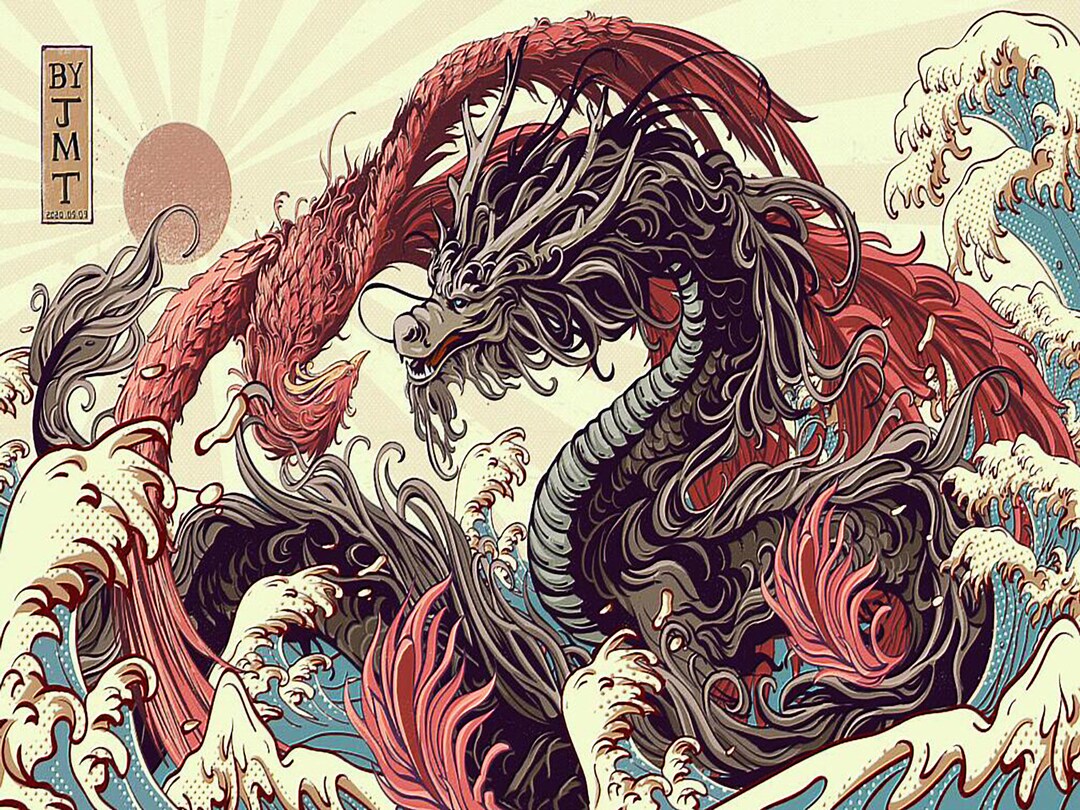 5D Diamond Painting Kit Dragon Phoenix Art Stickers Full Etsy