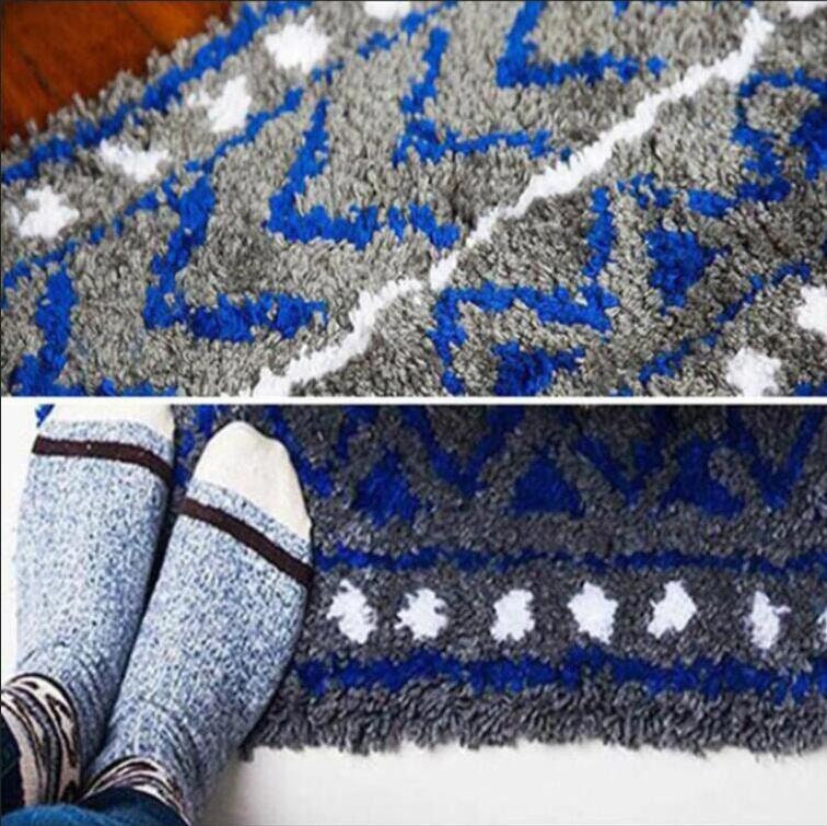 Wolves Latch DIY Rug Making Stitch Festival Gift Creative Crocheting Yarn Rug S Work DIY Embroidery Carpet Set for Beginner, Size: 60cm × 40cm
