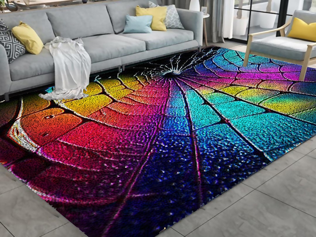 Colorful Spider Web Latch Hook Kits, Large Latch Hook Rug Kit for ...