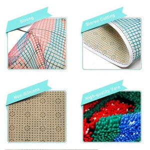 Kits de crochets de loquet, grand kit de tapis de crochets de loquet pour adultes Kits de crochets de loquet avec décoration de rassemblement pour sœurs en toile imprimée image 8