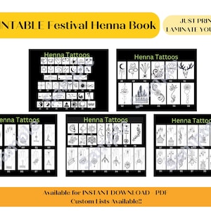 Henna Tattoo Book NO PRICES -PDF Download