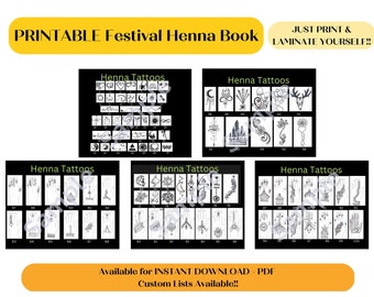 Henna Tattoo Book NO PRICES -PDF Download