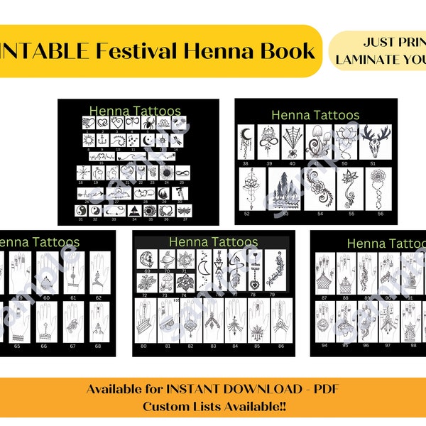 Henna Tattoo Book NO PRICES -PDF Download
