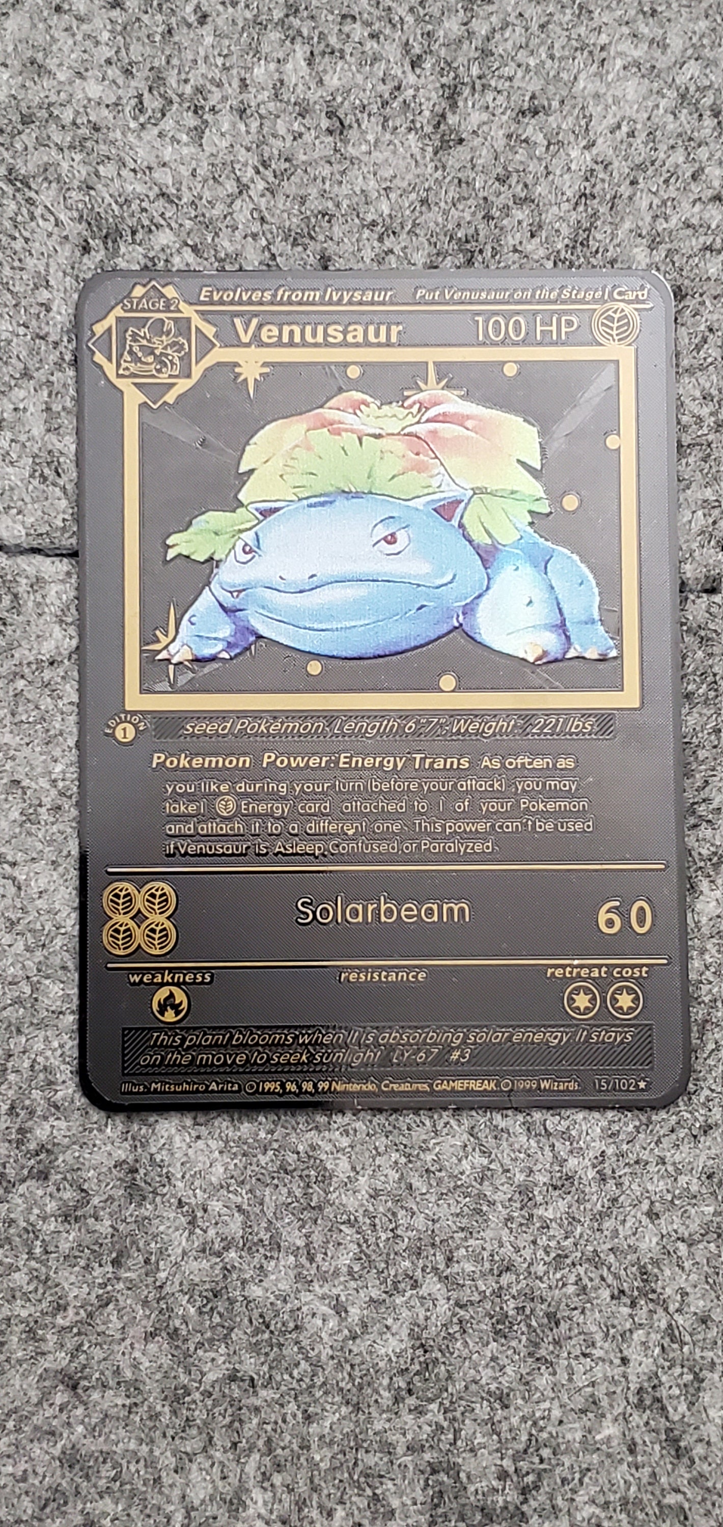 Pokmon VENUSAUR 15/102 black metal Pokmon VENUSAUR 15/102 black metal