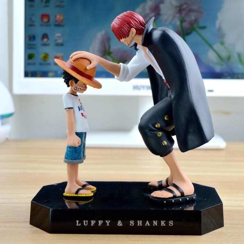 18cm One Piece LUFFY and SHANKS Anime Action Figure Toys 