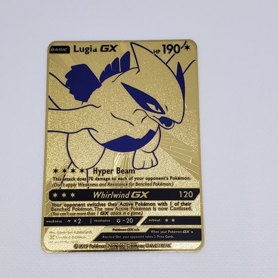 Pokemon LUGIA GX Gold metal card -  Portugal