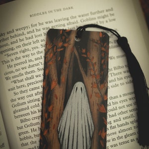 Autumn Forest Bookmark | Ghost Art | Spooky | Halloween | Cottagecore