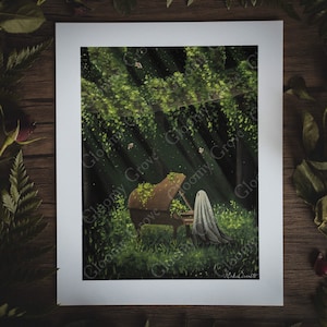 8x10in Fine Art Print | &quot;Look for the Light&quot; | Spooky Ghost | Fall Artwork | Halloween