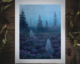 8 x 10インチ ファインアートプリント | Meadow Dreams | Spooky Ghost | Cottage Core | PNW