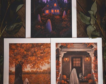 2025 Halloween Collection | Fine Art Prints | Ghost Art | Gouache Paintings