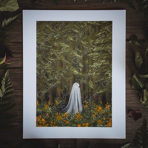 8x10in Fine Art Print | Solstice Path | Conceptual Artwork | Forest | Pine Trees | Halloween Vibes | Wall Art