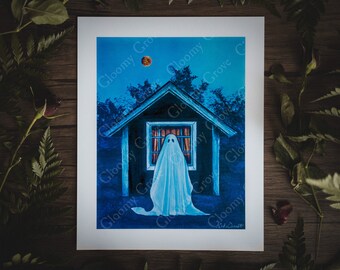 8x10in Fine Art Print | Spooky Ghost | Conceptual Artwork | Cinematic Landscape | Wall Art