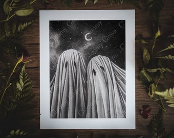 8x10in Fine Art Print | Existential Souls | Spooky Ghost | Halloween Art