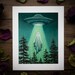 8x10in Fine Art Print | A Beacon from Home | Spooky Ghost | Cottagecore Artwork | Halloween Art 