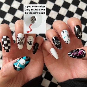 Jack In The Box · Press on Nails · Handpainted False Nails · j-hope nails · Lollapalooza