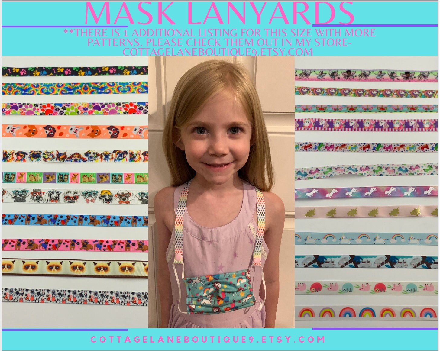 Kids mask lanyard,Mask lanyard, Mask Ribbon, Mask holder, Mask strap,…
