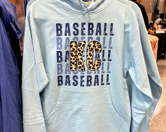 Sweatshirt met luipaardprint in Kansas City-honkbal