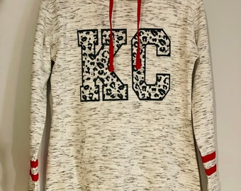 Kansas City Football Leopard Print Sweatshirt
