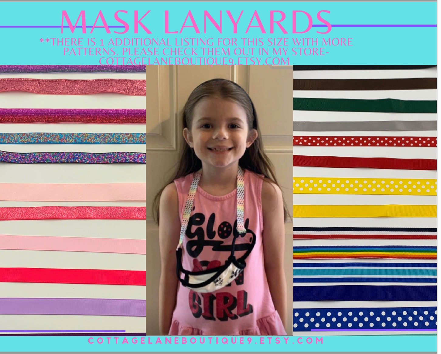 Kids mask lanyard, Mask lanyard, Mask Ribbon, Mask holder, Mask strap…
