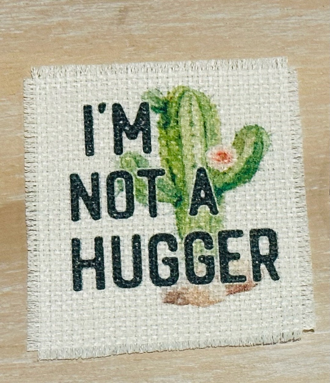 I'm Not a Hugger Ironon Hat Patches, DIY Hat Patches, Custom Hat