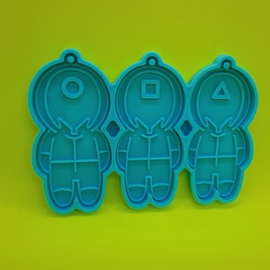 Resin Silicone Mould Epoxy Resin Pendant Mould Jewellery Keyring Keychain Ornaments DYI Esquid Game Moulds Novelty Crafts Souvenirs
