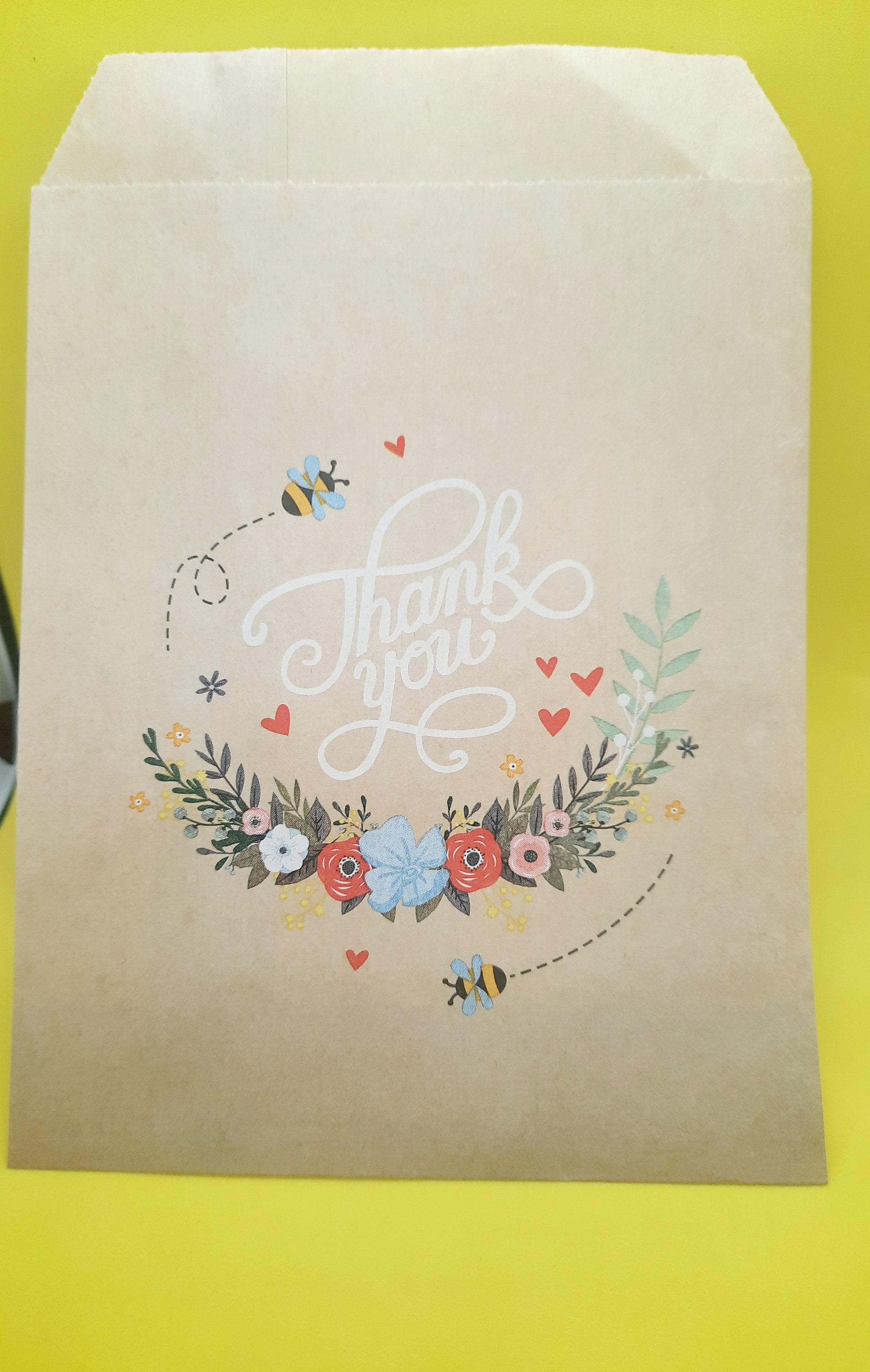 Thank You Paper Bags Sweets Party Kraft Bags Candy Wedding Etsy UK