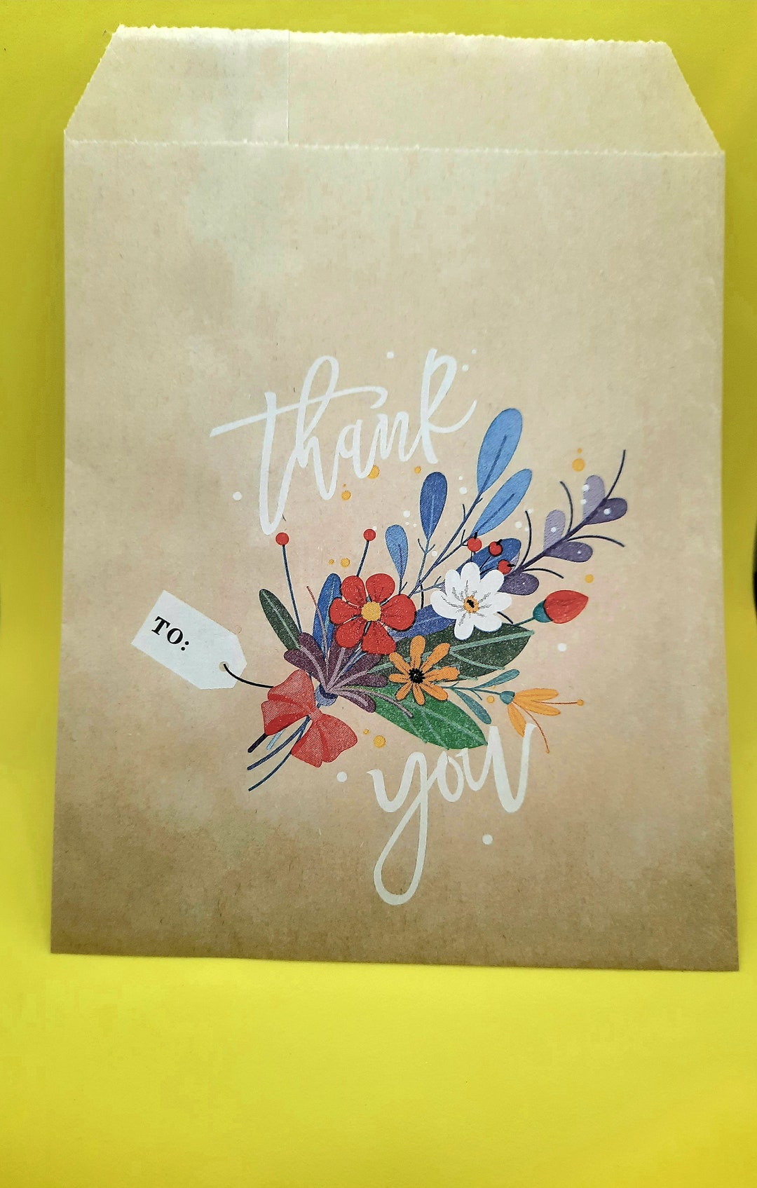 Thank You Paper Bags Sweets Party Kraft Bags Candy Wedding Favours